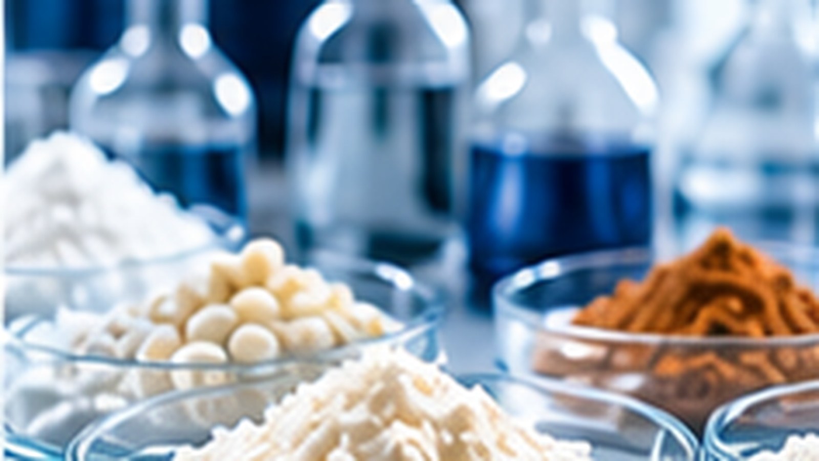 Pharmaceutical laboratory with ingredient powders