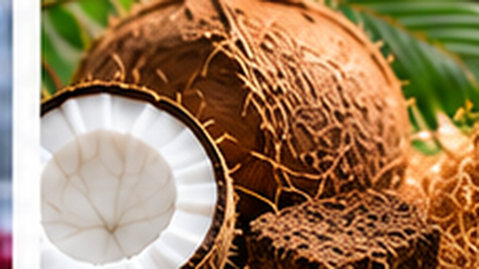 Coconuts, coir fibre and coco peat